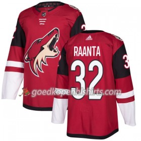 Arizona Coyotes Antti Raanta 32 Adidas 2017-2018 Maroon Authentic Shirt - Mannen